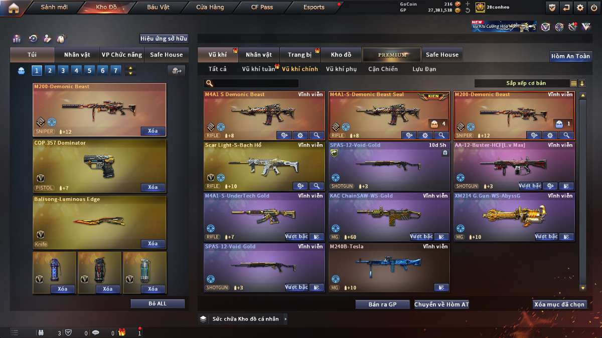 shop acc cf uy tin gia re